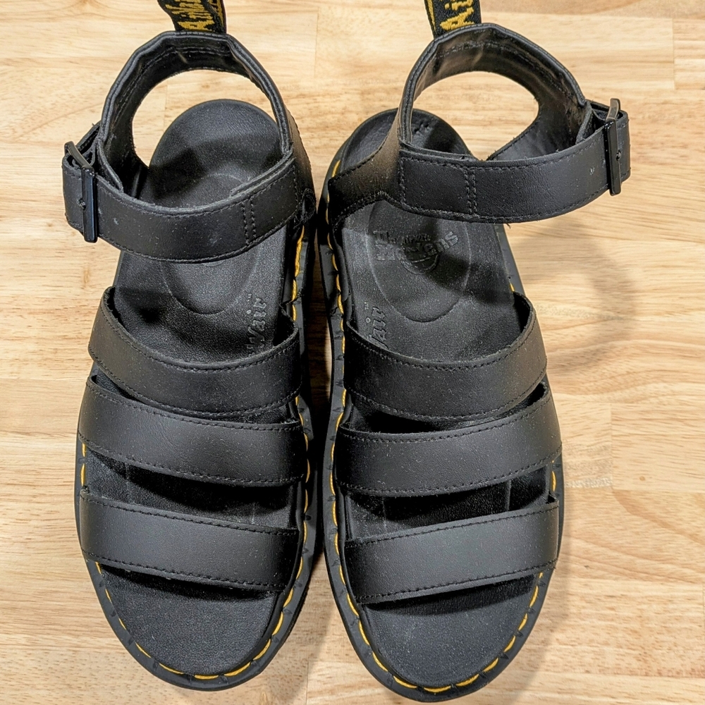 Dr. Martens Blaire Quad Black Leather Platform Size 7 VGC Doc Martens Dr Martens